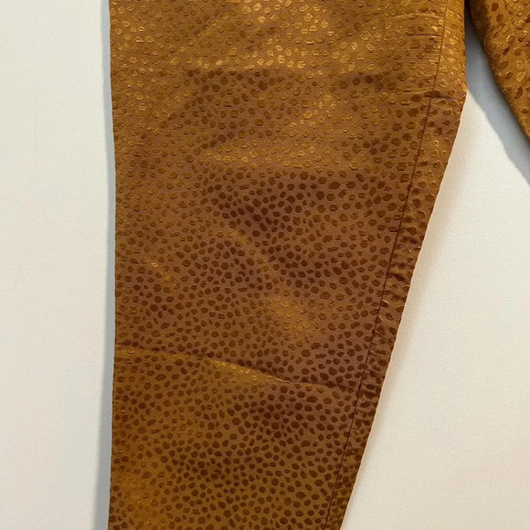 Tba Anthropologie TO BE ADORED animal DOT high rise wide leg trouser cotton silk - Picture 4 of 7